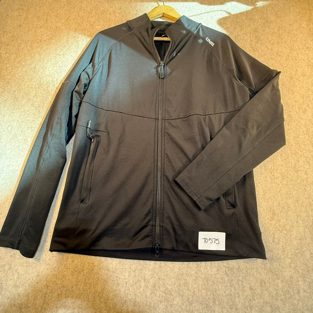 UNRL Mens Apex Crossover Full Zip Jacket Black‎ Performance Athletic Size S